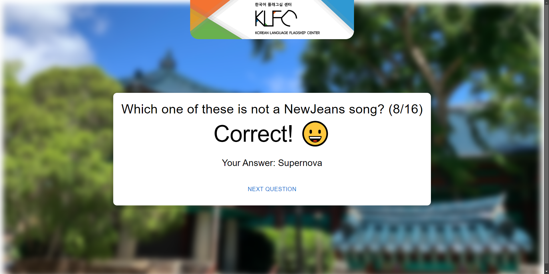 KLFC Trivia Answer (Supernova)