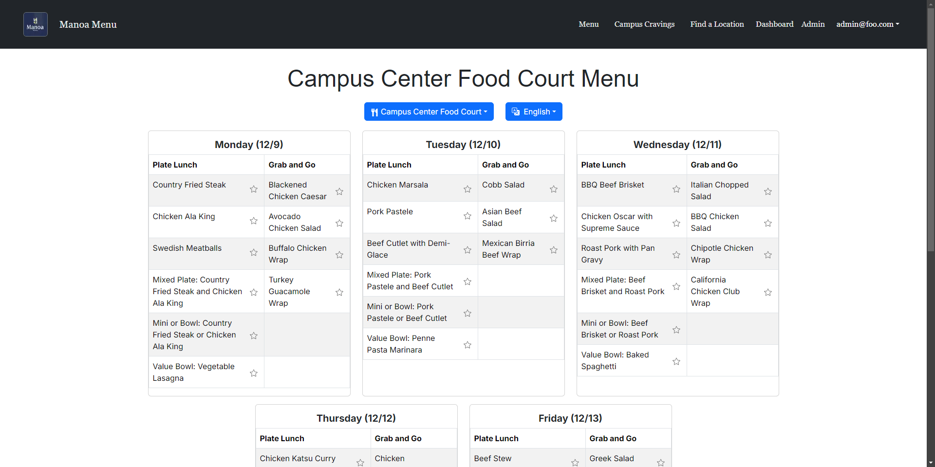 Manoa Menu CC